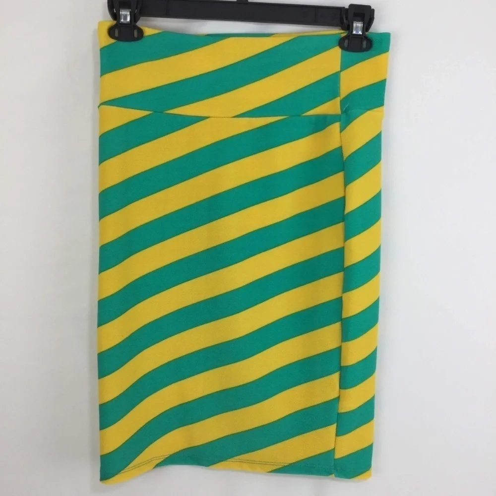 LuLaRoe Cassie Diagonal Stripe Pencil Skirt Small
